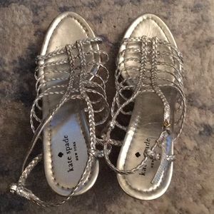 Kate spade metallic wedges